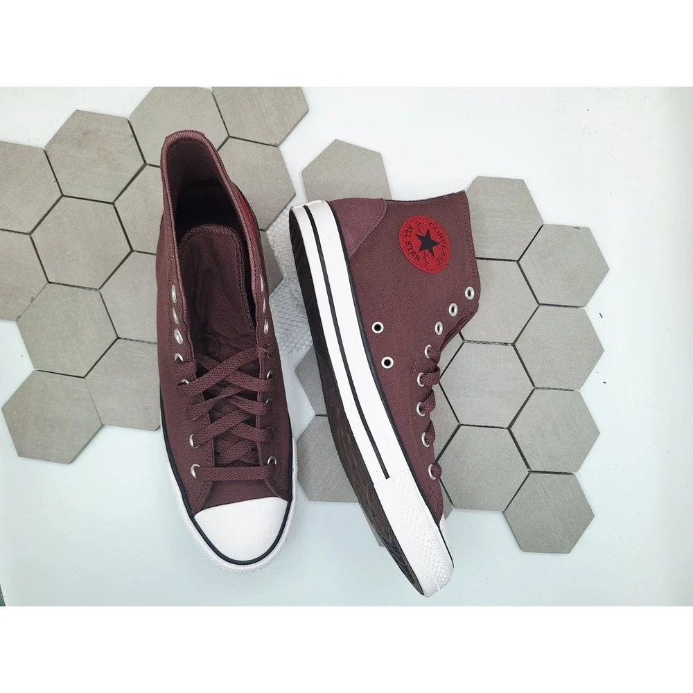 Converse CTAS High Top Shoes‎ Sneakers A12710F Park Red Suede Canvas Men Sz 11.5